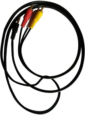 

DC TV-out Cable 3.5 to 3 rca(Black, For TV, 1.5 m)