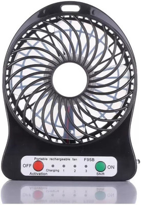 

LAGOM ™ latest best quality mini portable fan with power bank to phone charge USB Fan (Black) FM 03 USB Fan(Black)