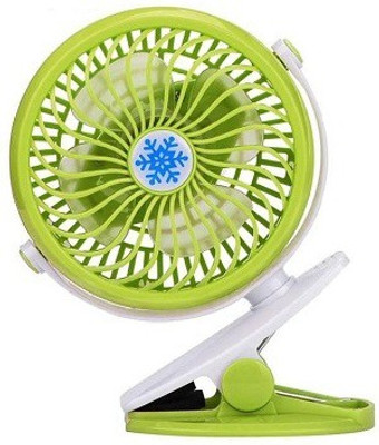 

techdeal Clip 360 Degree Rotate Rechargeable Handy Mini (Green) USB Fan(Green)