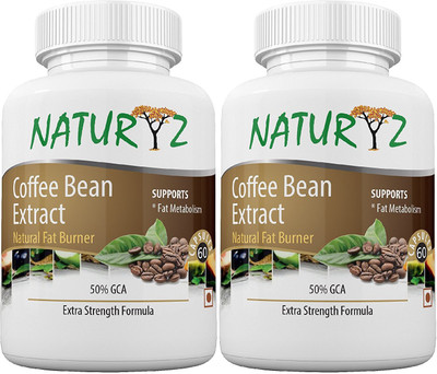 

Naturyz Green Coffee Bean Extract 500mg 50% GCA Natural Fat Burner with extra strength  60 capsules (Pack of 2) - Combo(500 mg)