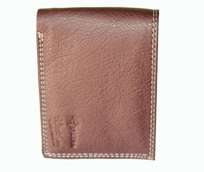 VAISHU Men Brown Genuine Leather Wallet(3 Card Slots)