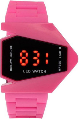 

KNACK KNG803 latest trending Red led and Pink case dial kids watch for - Boys and Girls Watch - For Boys & Girls