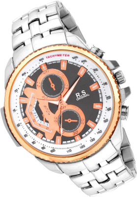 

R S Original RSO-2090 BLACK ROSE GOLD WATCH FOR MEN Watch - For Men