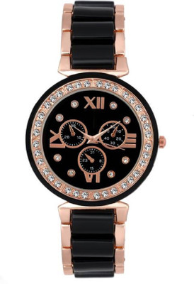 

KDS KDE2035 Crystal Studded With Rz Gold Strap Watch - For Women Watch - For Women