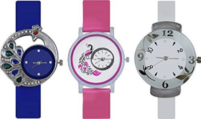 

Talgo TGCSMRBU301PKFLWWH Blue Round Dial Blue Rubber Strap , Pink Round Dial Pink Rubber Strap And Flower White Dial White Rubber Strap (Combo of 3) Watch - For Girls