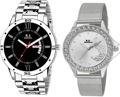

R S Original RSO-2078 DAY AND TIME WHITE WATCH FOR COULE Watch - For Couple