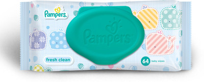 

Pampers Fresh Clean Baby Wipes 64 count(64 Pieces)