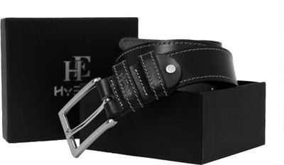 

HyEnd Men Formal, Casual, Evening, Party Brown Genuine Leather Belt, Black