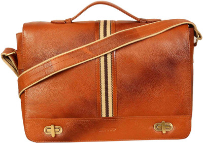 

SCHARF briefcase Medium Briefcase - For Men & Women(Tan)