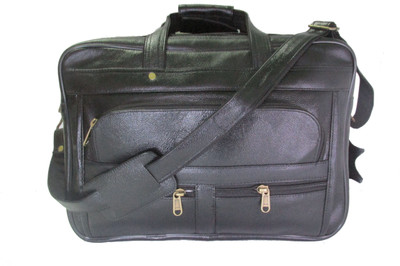 

iDODO Genuine Leather Laptop Bag Large Briefcase - For Men & Women(Black)
