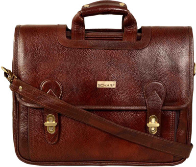 

SCHARF briefcase Medium Briefcase - For Men & Women(Brown)