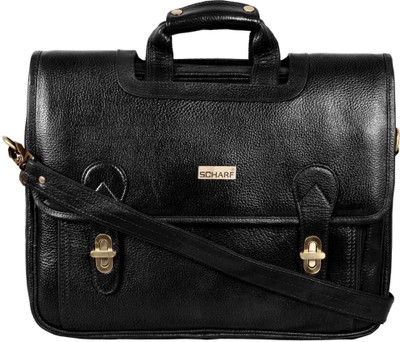 

SCHARF briefcase Medium Briefcase - For Men & Women(Black)