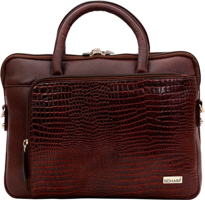 

SCHARF briefcase Medium Briefcase - For Men & Women(Brown)
