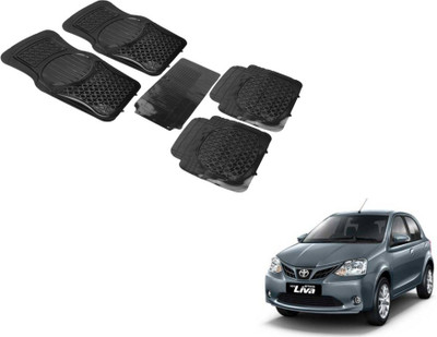MOCKHE PVC (Polyvinyl Chloride) Standard Mat For  Toyota Etios Liva(Black)