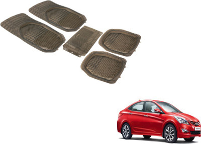 Auto Hub PVC (Polyvinyl Chloride) Standard Mat For  Hyundai Verna Fluidic(Grey)