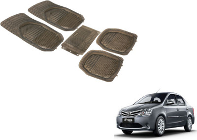 Auto Hub PVC (Polyvinyl Chloride) Standard Mat For  Toyota Etios(Grey)