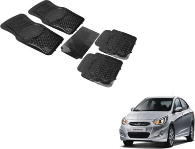 MOCKHE PVC (Polyvinyl Chloride) Standard Mat For  Hyundai Fluidic Verna(Black)