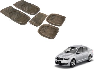 Auto Hub PVC (Polyvinyl Chloride) Standard Mat For  Skoda Octavia(Grey)