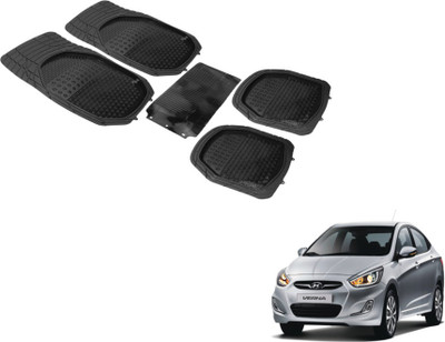 Auto Hub PVC (Polyvinyl Chloride) Standard Mat For  Hyundai Fluidic Verna(Black)