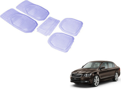 Auto Hub PVC (Polyvinyl Chloride) Standard Mat For  Skoda Superb(Clear)