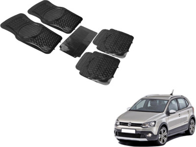 MOCKHE PVC (Polyvinyl Chloride) Standard Mat For  Volkswagen Polo Cross(Black)