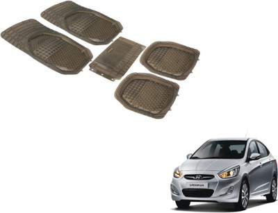 Auto Hub PVC (Polyvinyl Chloride) Standard Mat For  Hyundai Fluidic Verna(Grey)