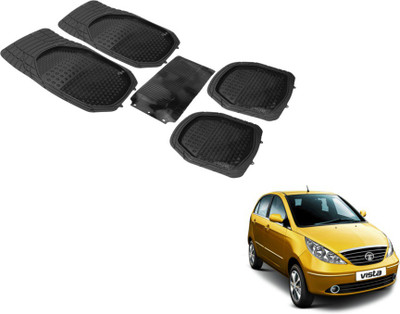 Auto Hub PVC (Polyvinyl Chloride) Standard Mat For  Tata Indica Vista(Black)