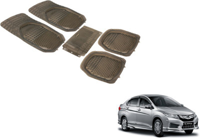 Auto Hub PVC (Polyvinyl Chloride) Standard Mat For  Honda New City(Grey)
