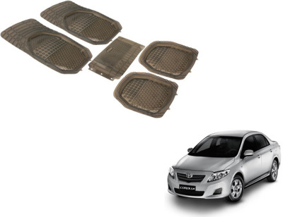 Auto Hub PVC (Polyvinyl Chloride) Standard Mat For  Toyota Corolla(Grey)