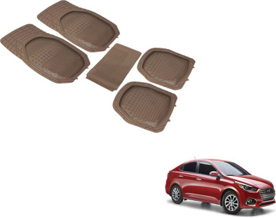 Auto Hub PVC (Polyvinyl Chloride) Standard Mat For  Hyundai Verna(Beige)