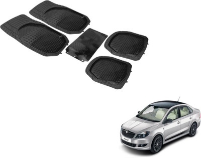 MOCKHE PVC (Polyvinyl Chloride) Standard Mat For  Skoda Rapid(Black)