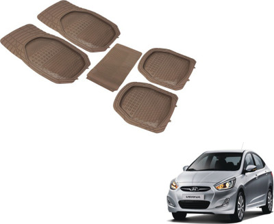 Auto Hub PVC (Polyvinyl Chloride) Standard Mat For  Hyundai Fluidic Verna(Beige)