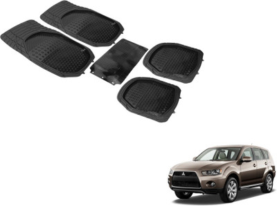 Auto Hub PVC (Polyvinyl Chloride) Standard Mat For  Mitsubishi Outlander(Black)