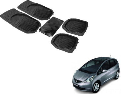 Auto Hub PVC (Polyvinyl Chloride) Standard Mat For  Honda Jazz(Black)