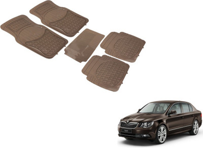 MOCKHE PVC (Polyvinyl Chloride) Standard Mat For  Skoda Superb(Beige)