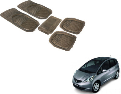 Auto Hub PVC (Polyvinyl Chloride) Standard Mat For  Honda Jazz(Grey)