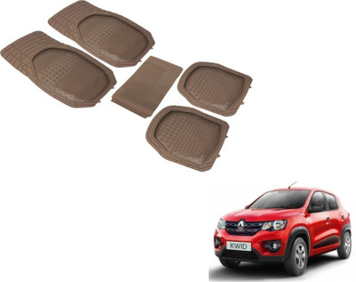 Auto Hub PVC (Polyvinyl Chloride) Standard Mat For  Renault Kwid(Beige)