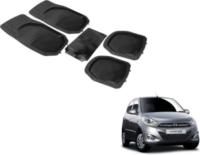 Auto Hub PVC (Polyvinyl Chloride) Standard Mat For  Hyundai i10(Black)