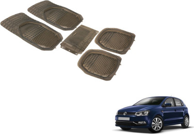Auto Hub PVC (Polyvinyl Chloride) Standard Mat For  Volkswagen Polo(Grey)