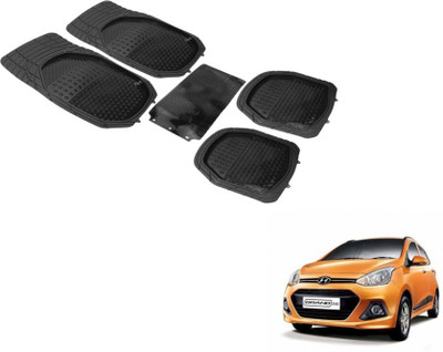 Auto Hub PVC (Polyvinyl Chloride) Standard Mat For  Hyundai Grand i10(Black)