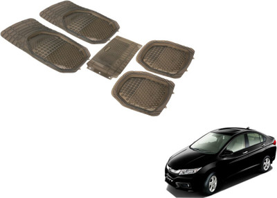 Auto Hub PVC (Polyvinyl Chloride) Standard Mat For  Honda City(Grey)