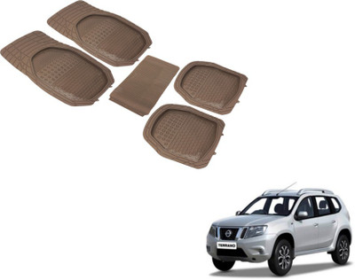 Auto Hub PVC (Polyvinyl Chloride) Standard Mat For  Nissan Terrano(Beige)