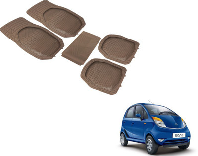 Auto Hub PVC (Polyvinyl Chloride) Standard Mat For  Tata Nano(Beige)
