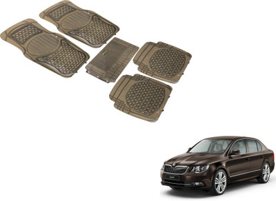 MOCKHE PVC (Polyvinyl Chloride) Standard Mat For  Skoda Superb(Grey)