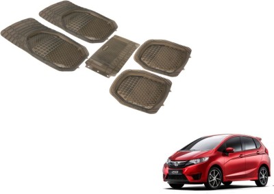 Auto Hub PVC (Polyvinyl Chloride) Standard Mat For  Honda Jazz(Grey)