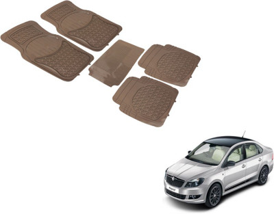 MOCKHE PVC (Polyvinyl Chloride) Standard Mat For  Skoda Rapid(Beige)