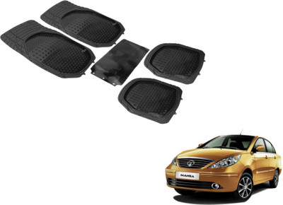Auto Hub PVC (Polyvinyl Chloride) Standard Mat For  Tata Manza(Black)