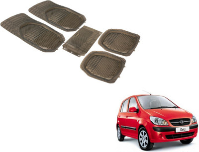 Auto Hub PVC (Polyvinyl Chloride) Standard Mat For  Hyundai Getz(Grey)