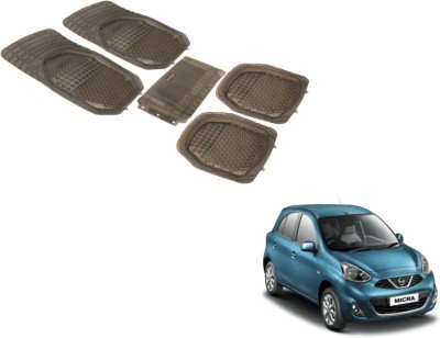 Auto Hub PVC (Polyvinyl Chloride) Standard Mat For  Nissan Micra(Grey)