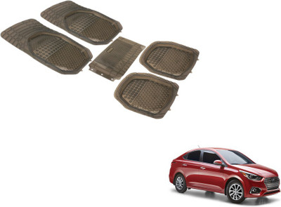 Auto Hub PVC (Polyvinyl Chloride) Standard Mat For  Hyundai Verna(Grey)